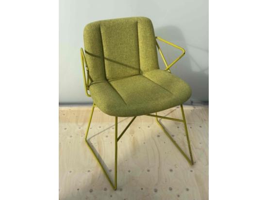 Krzesło Billiani Zielone z podłokietnikami